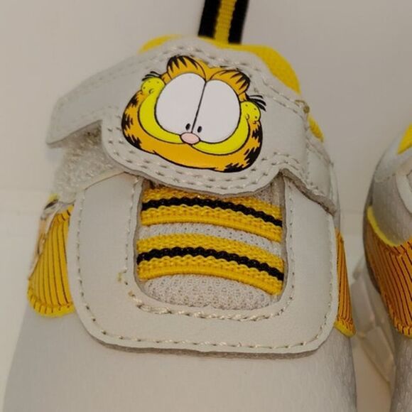 Nickelodeon Garfield Boys Gray & Orange Sneakers - Size 6 - Picture 2 of 7